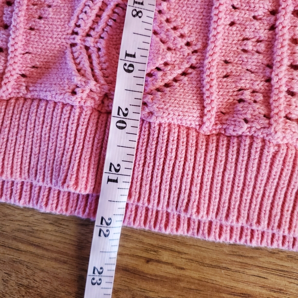 Pink Lily Knit Cardigan Size Large Button Up - Picture 6 of 6